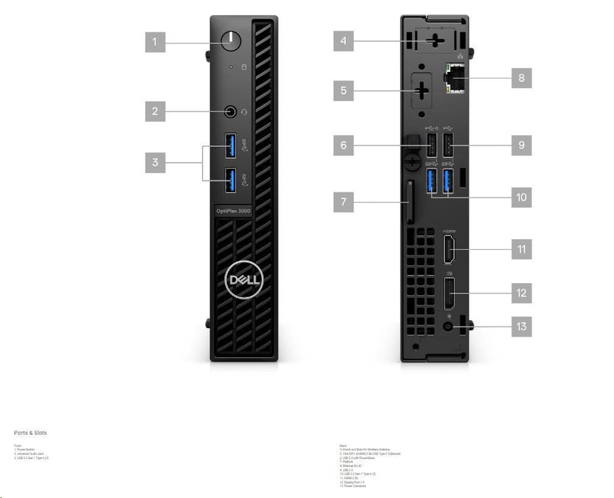 Dell Optiplex 3000 MFF i5, 8 GB / 256 GB, Windows 11 – B | Gwarancja: 1 rok